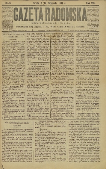Gazeta Radomska, 1891, R. 8, nr 5