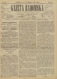 Gazeta Radomska, 1887, R. 4, nr 66