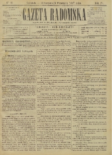 Gazeta Radomska, 1887, R. 4, nr 70