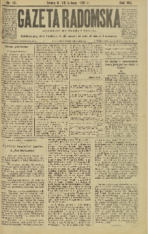 Gazeta Radomska, 1891, R. 8, nr 15