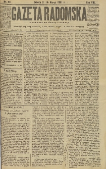 Gazeta Radomska, 1891, R. 8, nr 22