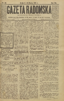 Gazeta Radomska, 1891, R. 8, nr 23