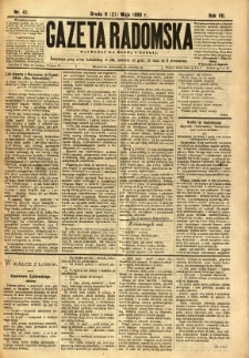 Gazeta Radomska, 1890, R. 7, nr 41