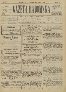 Gazeta Radomska, 1887, R. 4, nr 76