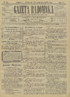 Gazeta Radomska, 1887, R. 4, nr 78