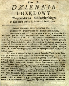 Dziennik Urzędowy Województwa Sandomierskiego, 1826, nr 32