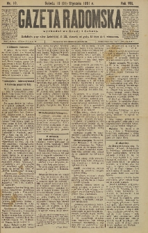 Gazeta Radomska, 1891, R. 8, nr 10