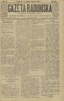 Gazeta Radomska, 1891, R. 8, nr 13