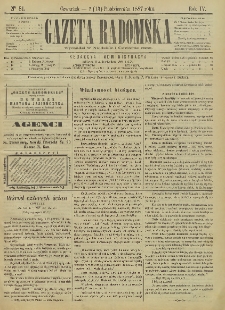 Gazeta Radomska, 1887, R. 4, nr 81
