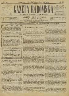 Gazeta Radomska, 1887, R. 4, nr 85