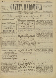 Gazeta Radomska, 1887, R. 4, nr 86