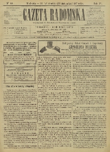 Gazeta Radomska, 1887, R. 4, nr 88