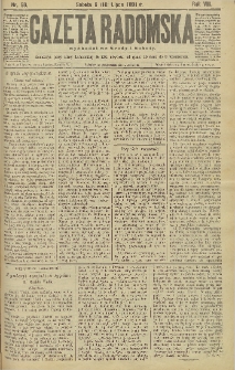 Gazeta Radomska, 1891, R. 8, nr 58
