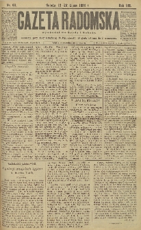 Gazeta Radomska, 1891, R. 8, nr 60