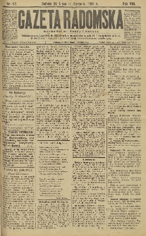 Gazeta Radomska, 1891, R. 8, nr 62