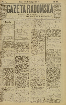 Gazeta Radomska, 1891, R. 8, nr 17