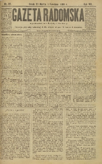Gazeta Radomska, 1891, R. 8, nr 27