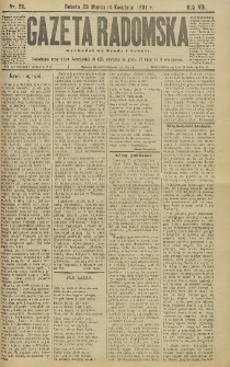 Gazeta Radomska, 1891, R. 8, nr 28