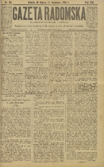 Gazeta Radomska, 1891, R. 8, nr 30