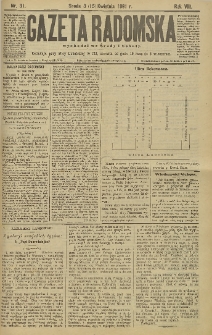 Gazeta Radomska, 1891, R. 8, nr 31