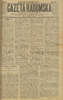 Gazeta Radomska, 1891, R. 8, nr 85