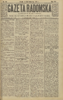Gazeta Radomska, 1891, R. 8, nr 33