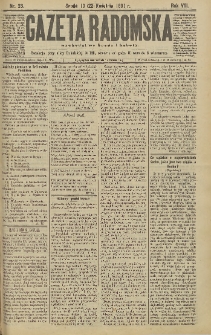 Gazeta Radomska, 1891, R. 8, nr 33