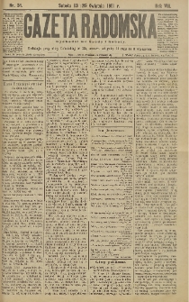 Gazeta Radomska, 1891, R. 8, nr 34