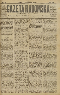 Gazeta Radomska, 1891, R. 8, nr 35