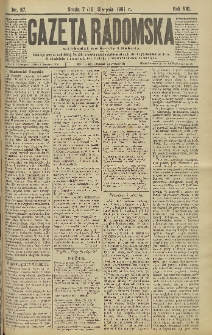 Gazeta Radomska, 1891, R. 8, nr 67