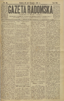 Gazeta Radomska, 1891, R. 8, nr 68