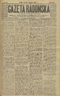 Gazeta Radomska, 1891, R. 8, nr 69