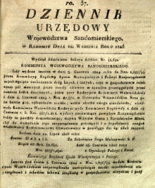 Dziennik Urzędowy Województwa Sandomierskiego, 1826, nr 37