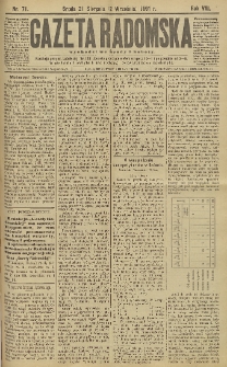 Gazeta Radomska, 1891, R. 8, nr 71