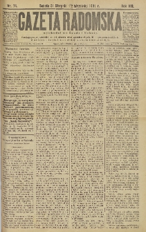 Gazeta Radomska, 1891, R. 8, nr 74
