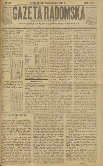 Gazeta Radomska, 1891, R. 8, nr 87