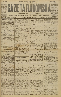 Gazeta Radomska, 1891, R. 8, nr 43