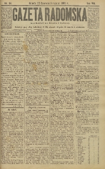 Gazeta Radomska, 1891, R. 8, nr 54