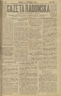 Gazeta Radomska, 1891, R. 8, nr 76