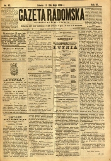 Gazeta Radomska, 1890, R. 7, nr 42
