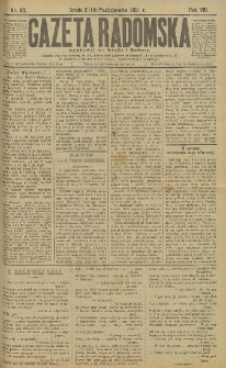 Gazeta Radomska, 1891, R. 8, nr 83