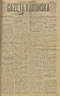 Gazeta Radomska, 1892, R. 9, nr 9