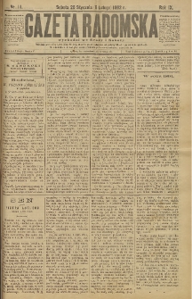 Gazeta Radomska, 1892, R. 9, nr 11