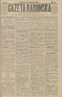 Gazeta Radomska, 1892, R. 9, nr 32