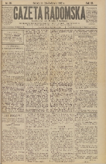Gazeta Radomska, 1892, R. 9, nr 33