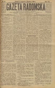 Gazeta Radomska, 1891, R. 8, nr 97