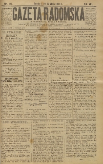 Gazeta Radomska, 1891, R. 8, nr 101