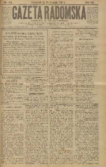 Gazeta Radomska, 1891, R. 8, nr 103
