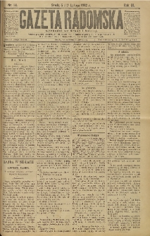 Gazeta Radomska, 1892, R. 9, nr 14