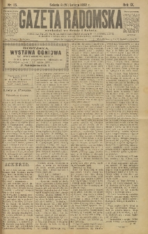 Gazeta Radomska, 1892, R. 9, nr 15